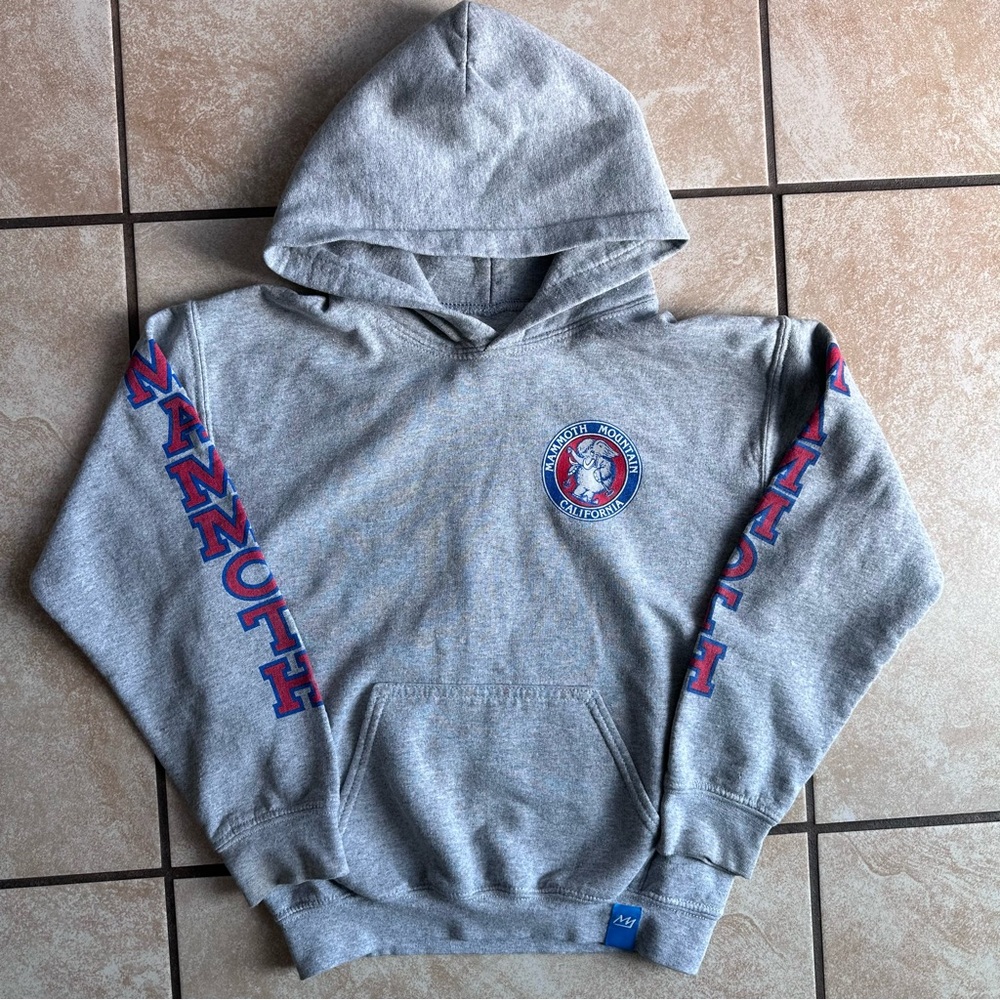 Gray Mammoth Mountain Kids Hoodie